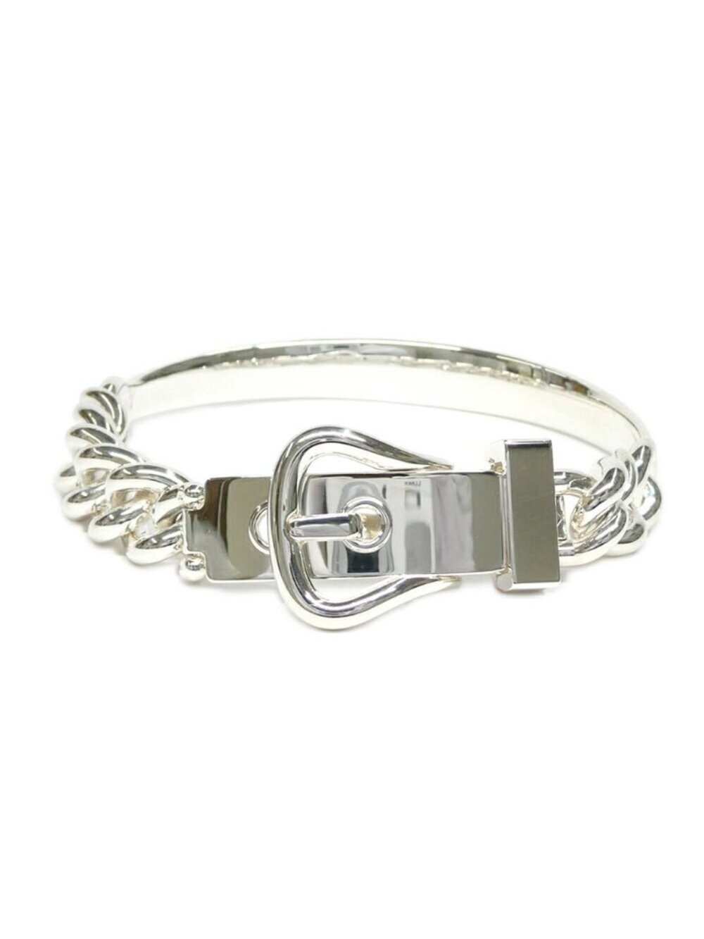 Hermes Bracelet Book le Cellier Inflexible 18 Silver